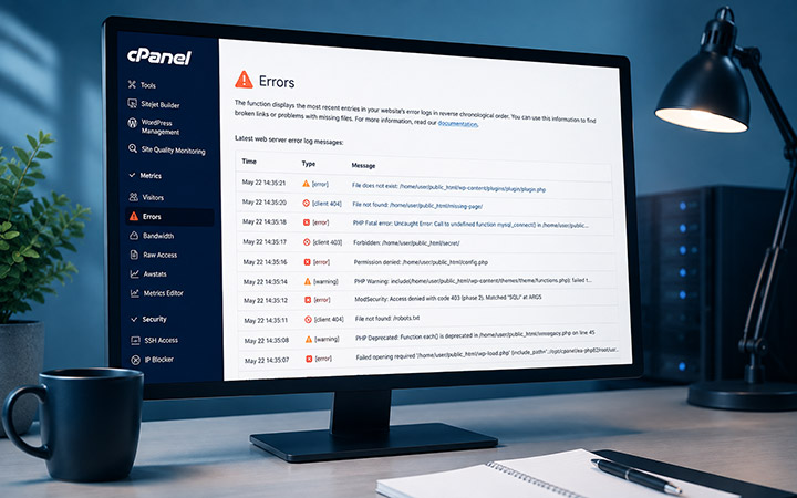 cPanel - dnevnik napak cPanel - dnevnik napak